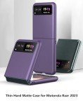 Cresee Case for Motorola Razr 2023, Thin Hard Matte Phone Case for Moto Razr 2023 - Violet Purple