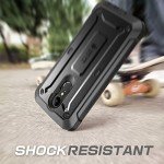 SUPCASE [Unicorn Beetle PRO Series Full-Body Rugged Holster Case for LG K20 Plus, with Built-in Screen Protector for LG K20 V/LG K20 Plus/LG Harmony/LG LV5/LG K10 2017 (Not Fit LG K10 2016) (Black)