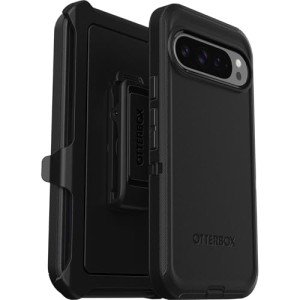 OtterBox Google Pixel 9 Pro XL Defender Series Case - Black, Rugged & Durable, with Port Protection, Includes Holster Clip Kickstand