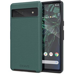 Crave Dual Guard for Google Pixel 7a Case, Shockproof Protection Dual Layer Case for Google Pixel 7a - Forest Green