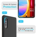 TUDIA DualShield Designed for LG Velvet 5G/5G UW (Compatible with Verizon, T-Mobile, AT&T Versions), [Merge] Shockproof Tough Dual Layer Hard PC Soft TPU Slim Protective Case - Matte Black