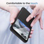 Ruky for Motorola Razr 2024 Case, Built-in Screen Protector, Supports Wireless Charging, Slim Fit, Hard, Ultra-Thin, Black