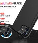 Diverbox for iPhone 11 Case [Shockproof] [Dropproof] [Tempered Glass Screen Protector],Heavy Duty Protection Phone Case Cover for Apple iPhone 11 (Black-3in1)