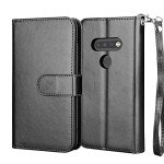 NJJEX Compatible with LG K51 Case/LG Q51 / LG Reflect/LG K51 Wallet Case, [9 Card Slots] PU Leather ID Credit Card Holder Folio Flip [Detachable] Kickstand Magnetic Phone Cover & Lanyard [Black]