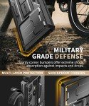 TONGATE for Samsung Galaxy S23 Ultra Case, [Built-in Slide Camera Cover & Screen Protector] [2 Front Frame] Military Grade Shockproof S23 Ultra Phone Case with Kickstand & Belt-Clip 6.8", Black