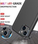 Diverbox for iPhone 14 Case [Shockproof] [Dropproof] [Tempered Glass Screen + Camera Lens Protector] Heavy Duty Protection Phone Case Cover for iPhone 14 6.1inch