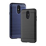 Phone Case for LG Q7 / Q7 Plus / Q7 Alpha with Tempered Glass Screen Protector Cover and Full Body Cell Accessories Slim Rugged Silicone LG Q 7 Q7plus Q7+ Q7a LGQ7 2017 Cases 5.5 inch Women Men Black