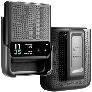 for Motorola Razr (2023) Case with Belt Clip Holster, Kickstand Slim Cover Phone Case for Motorola Razr - Black