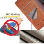 SUANPOT for Motorola Moto G 5G 2024/G Play 2024 Wallet case with RFID Blocking Credit Card Holder,Flip Book PU Leather Protective Cover Women Men for Moto G 5G 2024/G Play 2024 Phone case Light Brown