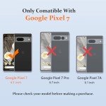 Weycolor for Google Pixel 7 Case with Camera Lens Cover, HD Screen Protector, 10 FT Military Grade Drop Protection, Magnetic Ring Holder Kickstand Protective Phone Case for Google Pixel 7, Black