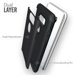 TUDIA DualShield Designed for LG V30 Case/LG V30+/LG V30S Case, [Merge] Heavy Duty Dual Layer Slim Case for LG V30/V30 Plus/V30S (Matte Black)