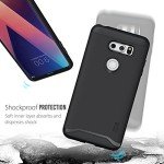 TUDIA DualShield Designed for LG V30 Case/LG V30+/LG V30S Case, [Merge] Heavy Duty Dual Layer Slim Case for LG V30/V30 Plus/V30S (Matte Black)