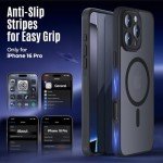 Symcele Designed for iPhone 16 Pro Case, Compatible with MagSafe, with Privacy Screen Protectors X2, [Camera Protection] [15FT Military Drop Protection] Shockproof Phone Case, 2024, Black