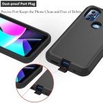 TMIDVFV Rugged Phone Case for Moto G Play (2023) & Moto G Power (2022), with Belt Clip Holster & Kickstand - Heavy Duty Shockproof Protective Full Body Case Cover (Black)