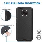 Anloes Case for Moto G Power 2021, Motorola G Power 2021 Phone case Heavy Duty Shockproof Dustproof Protection, 3 in 1 Rugged Defender Protective Bumper Cover for Moto G Power 2021 Black