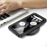 Lanhiem for Pixel 8a Case, IP68 Waterproof Dustproof, Built-in Screen Protector, Rugged Full Body Shockproof Phone Case for Google Pixel 8a, Obsidian Black