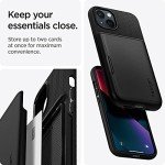 Spigen Slim Armor CS Case Compatible with iPhone 13 Card Slot - Black