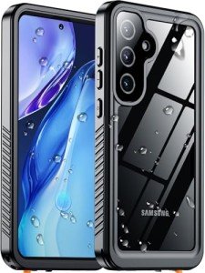 Temdan Designed for Samsung Galaxy S25 Plus Case Waterproof, Built-in Lens & Screen Protector Military Shockproof Dropproof IP68 Underwater Full Body Phone Case for Galaxy S25 Plus 6.7"-Black (2025)