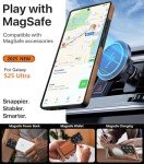 WTCASE Strong Magnetic for Samsung Galaxy S25 Ultra Case Leather,[Compatible with MagSafe], Slim Adjustable Kickstand Phone Case for Samsung S25 Ultra (Brown)
