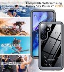 Temdan Designed for Samsung Galaxy S25 Plus Case Waterproof, Built-in Lens & Screen Protector Military Shockproof Dropproof IP68 Underwater Full Body Phone Case for Galaxy S25 Plus 6.7"-Black (2025)