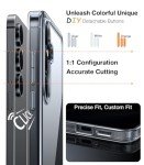 TORRAS Guardian Shockproof for Samsung Galaxy S25 Case, [12FT Military Grade Drop] Thin & Soft Touch for Samsung S25 Case, Translucent Matte Protective Slim Case for Samsung S25, Diamond Clear