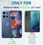 FNTCASE for Motorola Moto G-5G-2025 Case: Military Grade Drop Proof Protection Mobile Cover with Kickstand | Matte Textured Rugged Shockproof TPU | Protective Sturdy Phone Case - Blue