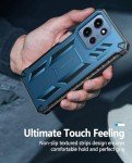 FNTCASE for Motorola Moto G-5G-2025 Case: Military Grade Drop Proof Protection Mobile Cover with Kickstand | Matte Textured Rugged Shockproof TPU | Protective Sturdy Phone Case - Blue