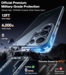 TORRAS Shockproof for Samsung Galaxy S25 Ultra Case, [Non-Yellowing] [12FT Military-Grade Protection] Transparent Slim Case for Samsung S25 Ultra Case, Diamond Clear, Hard, Guardian Series
