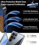 TORRAS Shockproof for Samsung Galaxy S25 Ultra Case, [Non-Yellowing] [12FT Military-Grade Protection] Transparent Slim Case for Samsung S25 Ultra Case, Diamond Clear, Hard, Guardian Series