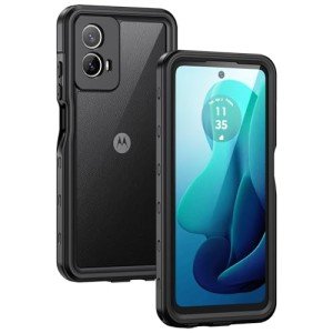 Lanhiem for Moto G 5G 2024 Case, IP68 Waterproof Dustproof Shockproof Case with Built-in Screen Protector, Full Body Underwater Protective Cover for Moto G 5G 2024, Black