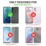 Lanhiem for Moto G 5G 2024 Case, IP68 Waterproof Dustproof Shockproof Case with Built-in Screen Protector, Full Body Underwater Protective Cover for Moto G 5G 2024, Black