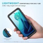 Lanhiem for Moto G 5G 2024 Case, IP68 Waterproof Dustproof Shockproof Case with Built-in Screen Protector, Full Body Underwater Protective Cover for Moto G 5G 2024, Black
