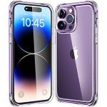 Mkeke for iPhone 14 Pro Max Case Clear, [Not-Yellowing][Military-Grade Drop Protection] Shockproof Protective Phone Cases 2022