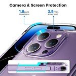 Mkeke for iPhone 14 Pro Max Case Clear, [Not-Yellowing][Military-Grade Drop Protection] Shockproof Protective Phone Cases 2022