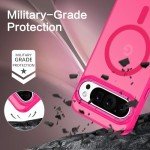 BENTOBEN Magnetic for Google Pixel 9 Pro XL Case, Pixel 9ProXL Phone Case Compatible with MagSafe, Translucent Matte Slim Shockproof Protective Magnetic Cover for Google 9 ProXL 6.8 inch, Hot Pink