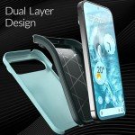 Crave Dual Guard for Google Pixel 9 Case and Pixel 9 Pro Case, Shockproof Protection Dual Layer Case for Google Pixel 9 and Pixel 9 Pro - Aqua