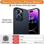 TORRAS OriginFit Case for iPhone 14 Pro Case Slim Fit, Super Thin Lightweight Hard PC Cover ONLY Compatible with iPhone 14 Pro Phone Case-6.1 Inch, Matte Black