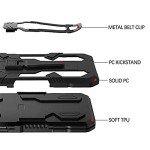 for LG K51 Phone Case,with Tempered Glass Screen Protector [2Pack] Heavy-Duty Military Grade 15ft. Drop Tested Protective Case for LG K51 -BLACK