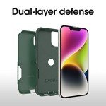 OtterBox iPhone 14 & iPhone 13 Commuter Series Case - Trees Company (Green), Slim & Tough, Pocket-Friendly, with Port Protection