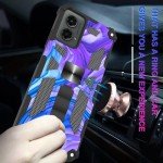 Ailiber Phone Case for Motorola Moto G 5G 2024, Moto G 2024 Case with Screen Protector, for Magnetic Car Mount, Kickstand Holder, Heavy Duty Rugged Protective Cover for Motorola G 5G 2024-Purple Blue