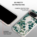 MOSNOVO Case for Google Pixel 9 & Pixel 9 Pro, [Buffertech 6.6ft Military-Grade Drop Protection] [Anti Peel Off Tech] Clear TPU Bumper Phone Case Cover Design - Eucalyptus