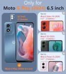 FNTCASE for Motorola Moto G-Play-2024 Case: Heavy Duty Drop Protection with Rugged Belt-Clip Holster & Kickstand Military Grade Shockproof Durable Protective Cell Phone Cover (Black)
