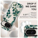 MOSNOVO Case for Google Pixel 9 & Pixel 9 Pro, [Buffertech 6.6ft Military-Grade Drop Protection] [Anti Peel Off Tech] Clear TPU Bumper Phone Case Cover Design - Eucalyptus