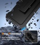 FNTCASE for Motorola Moto G-Play-2024 Case: Heavy Duty Drop Protection with Rugged Belt-Clip Holster & Kickstand Military Grade Shockproof Durable Protective Cell Phone Cover (Black)