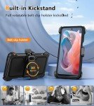 FNTCASE for Motorola Moto G-Play-2024 Case: Heavy Duty Drop Protection with Rugged Belt-Clip Holster & Kickstand Military Grade Shockproof Durable Protective Cell Phone Cover (Black)