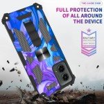 Ailiber Phone Case for Motorola Moto G 5G 2024, Moto G 2024 Case with Screen Protector, for Magnetic Car Mount, Kickstand Holder, Heavy Duty Rugged Protective Cover for Motorola G 5G 2024-Purple Blue