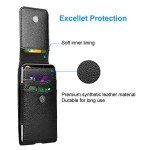Takfox Phone Holster for Samsung Galaxy S25 Ultra S24 Plus S23 S22 S21 FE 5G S20 S10 A03s A16 A15 A14 A13 A35 A56 A51 A71 5G, Note 20 J7 J3 Leather Cell Phone Pouch Belt Holder Carrying Case,Black