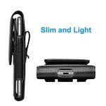 Takfox Phone Holster for Samsung Galaxy S25 Ultra S24 Plus S23 S22 S21 FE 5G S20 S10 A03s A16 A15 A14 A13 A35 A56 A51 A71 5G, Note 20 J7 J3 Leather Cell Phone Pouch Belt Holder Carrying Case,Black