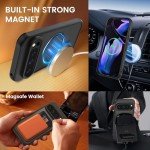 Ruky for Google Pixel 9 Pro XL Case Compatible with MagSafe, [with Privacy Screen Protector] Translucent Shockproof Slim Protective Phone Case for Google Pixel 9 Pro XL 6.8 inch, Black