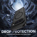 Ruky for Google Pixel 9 Pro XL Case Compatible with MagSafe, [with Privacy Screen Protector] Translucent Shockproof Slim Protective Phone Case for Google Pixel 9 Pro XL 6.8 inch, Black